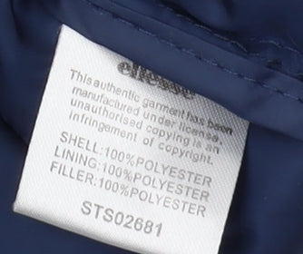 Ellesse Men's Blue Puffer Jacket Size L Stand-Up Collar