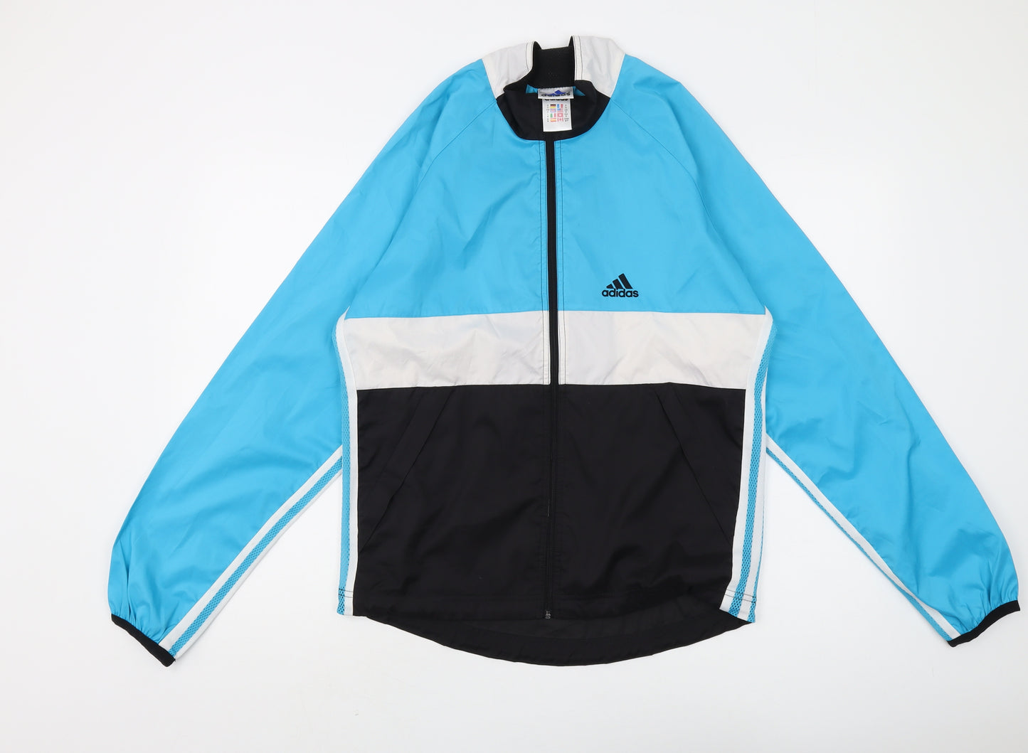Adidas Men's Blue Windbreaker Jacket Size S