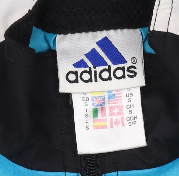 Adidas Men's Blue Windbreaker Jacket Size S