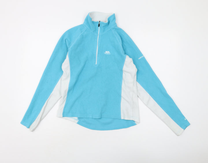 Trespass Women's Blue Henley Sweatshirt M Polyester