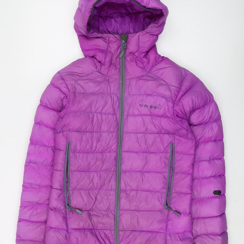 Norrøna Women's Purple XS Puffer Jacket Hooded Insulated