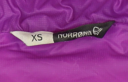 Norrøna Women's Purple XS Puffer Jacket Hooded Insulated