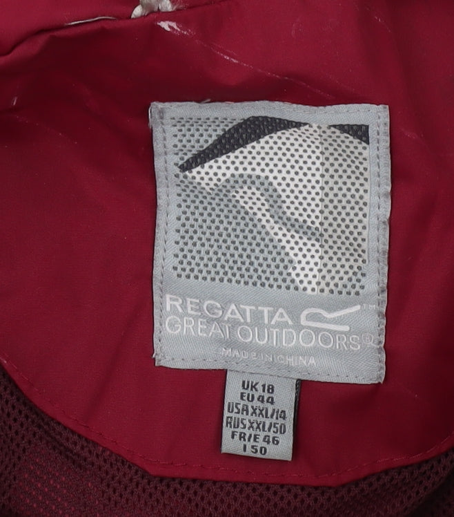 Regatta Women's Red Anorak Jacket Size 18 Waterproof