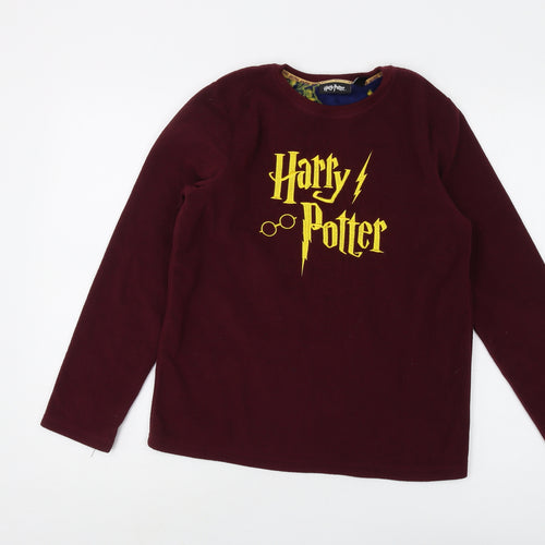 Harry Potter Boys Red Pullover Sweatshirt 12-13 Hooded Logo