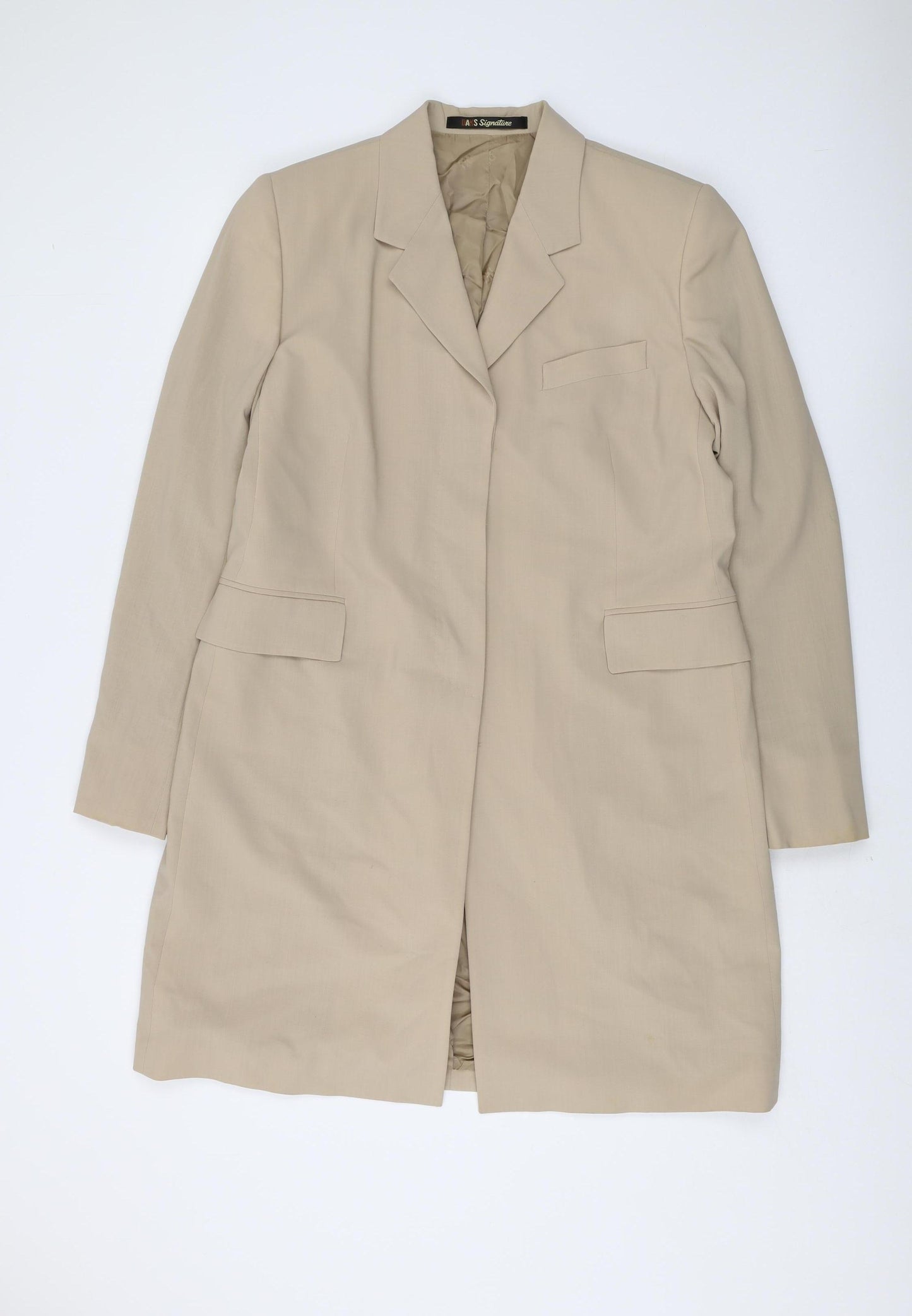 Daks Beige Women's Wool Overcoat Size 16