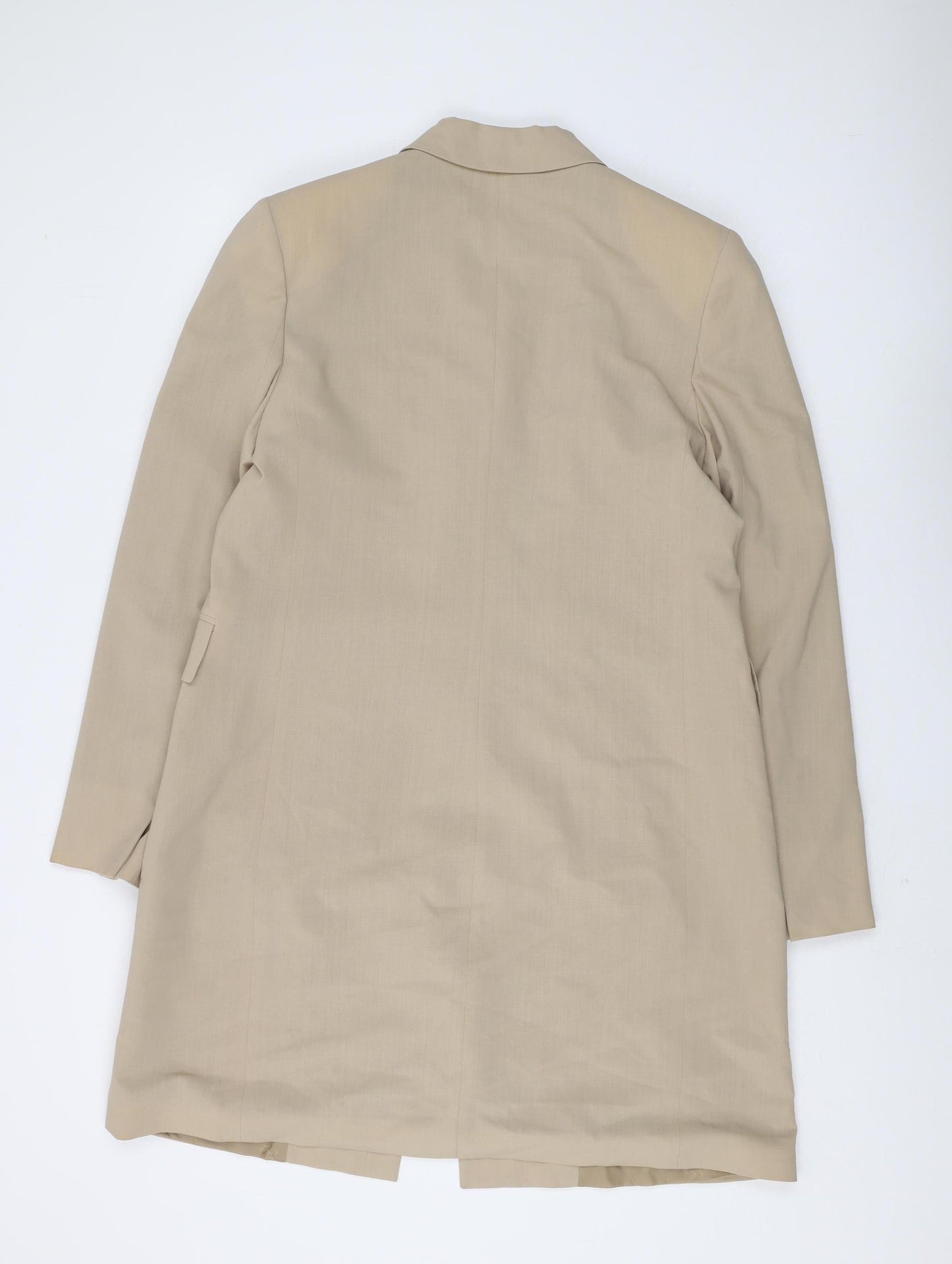 Daks Beige Women's Wool Overcoat Size 16