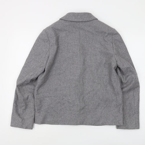 COS Women's Grey Wool Blazer, Size 8
