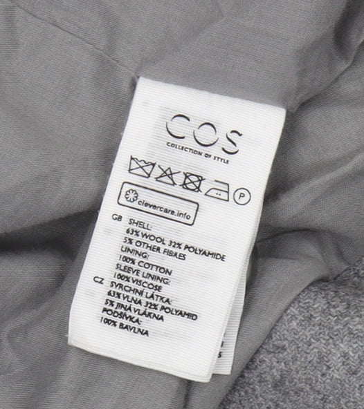 COS Women's Grey Wool Blazer, Size 8