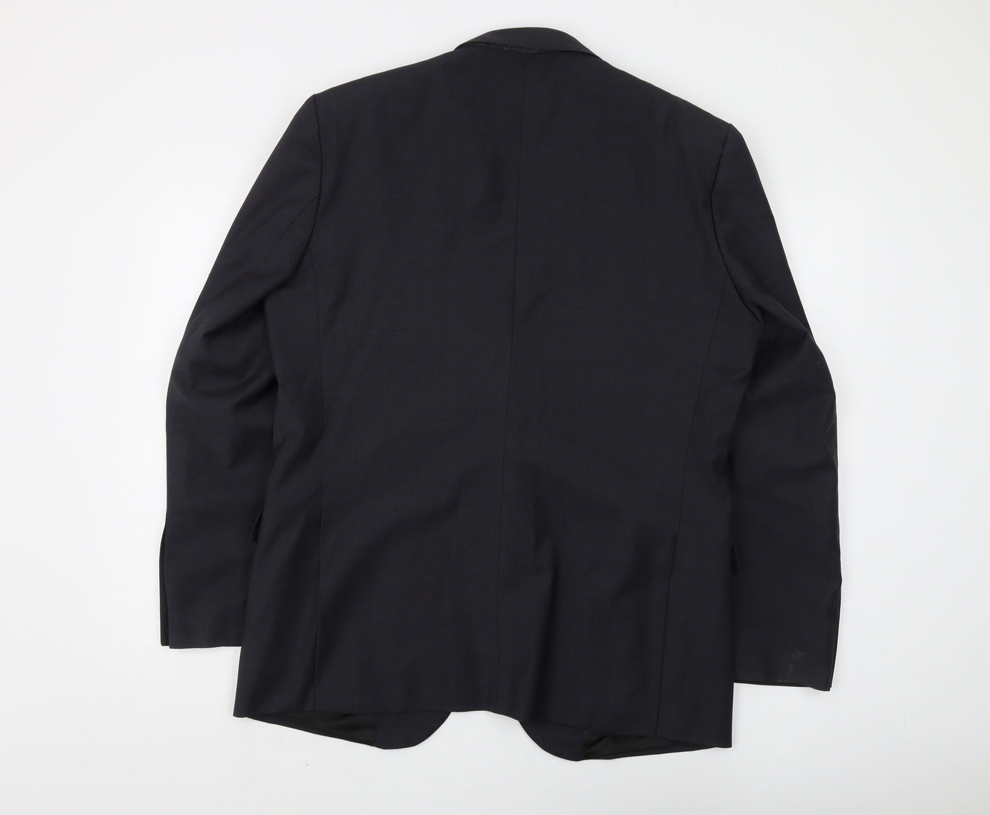 Santinelli Men's Black Blazer 42R Two-Button Formal