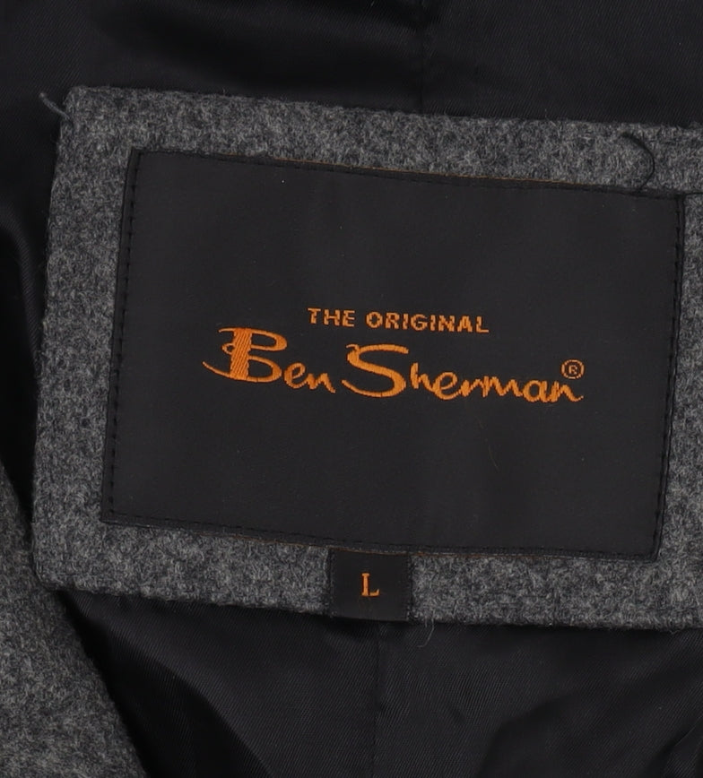 Ben Sherman Men’s Grey Military Jacket L