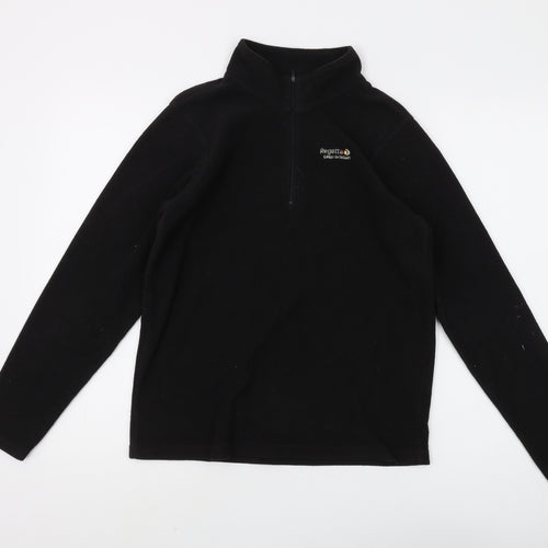 Regatta Boys Black Fleece 1/2 Zip Sweatshirt, Size L