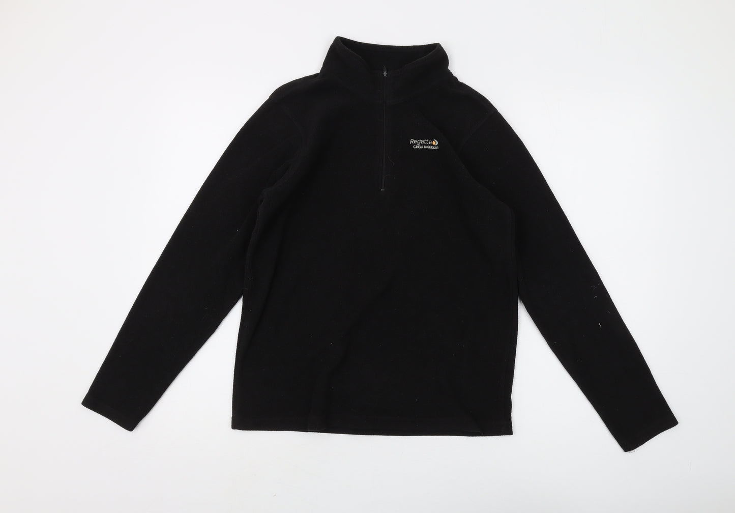 Regatta Boys Black Fleece 1/2 Zip Sweatshirt, Size L