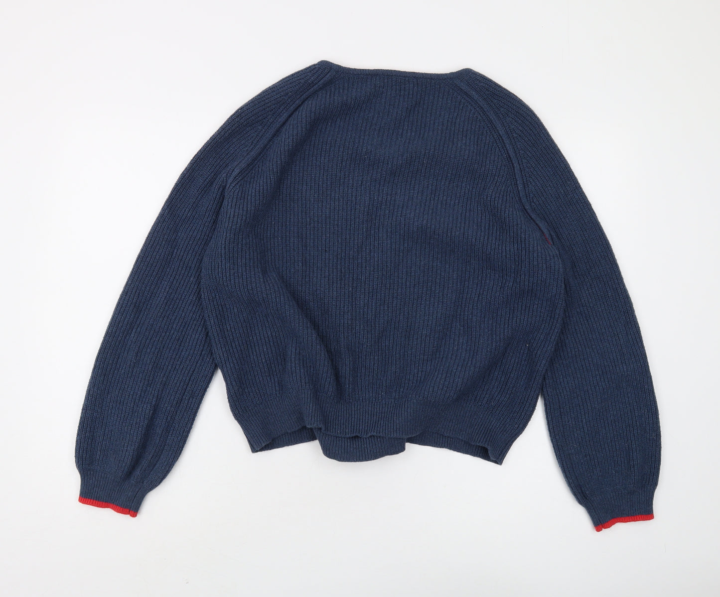 White Stuff Women's Blue V-Neck Pullover Jumper Size 16