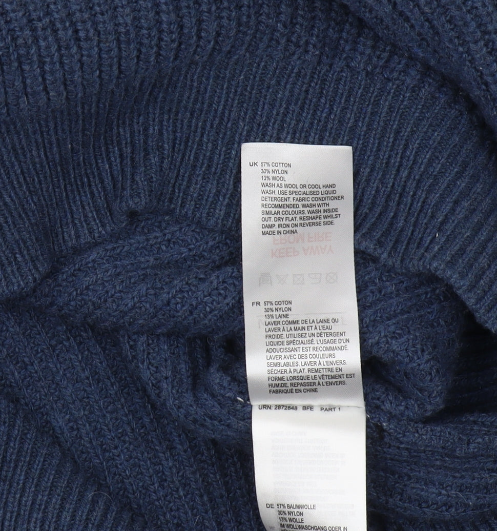 White Stuff Women's Blue V-Neck Pullover Jumper Size 16