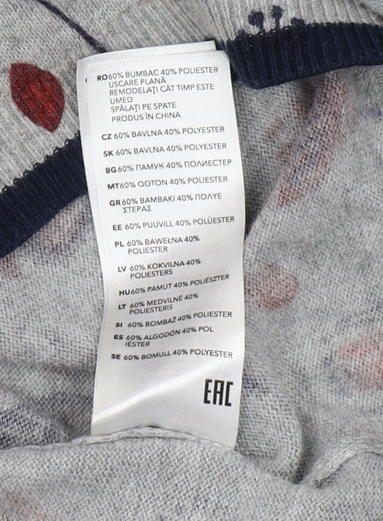 Mantary Women's Grey Floral Shift Dress Size 12