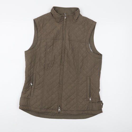 Golfino Women’s Brown Quilted Waistcoat Size 12