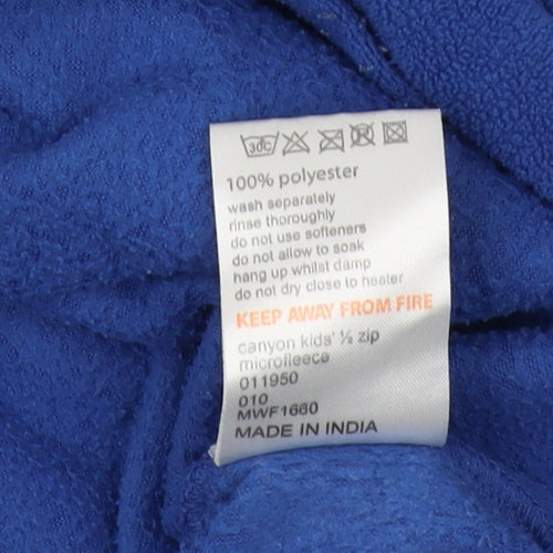 Mountainlife Boys Blue Fleece 1/2 Zip Sweatshirt 11-12 Years