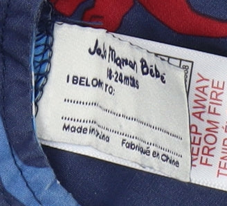 JoJo Maman Bébé Blue Dinosaur Puffer Jacket 18-24 Months