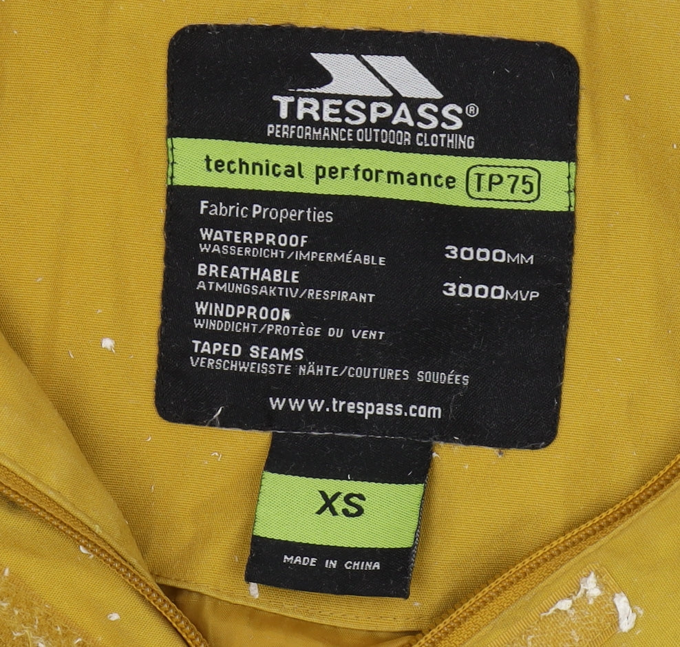 Trespass Men's Yellow Anorak Jacket XS Waterproof