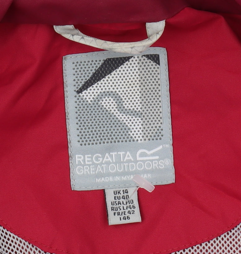 Regatta Women's Red Waterproof Hooded Jacket - Size 14