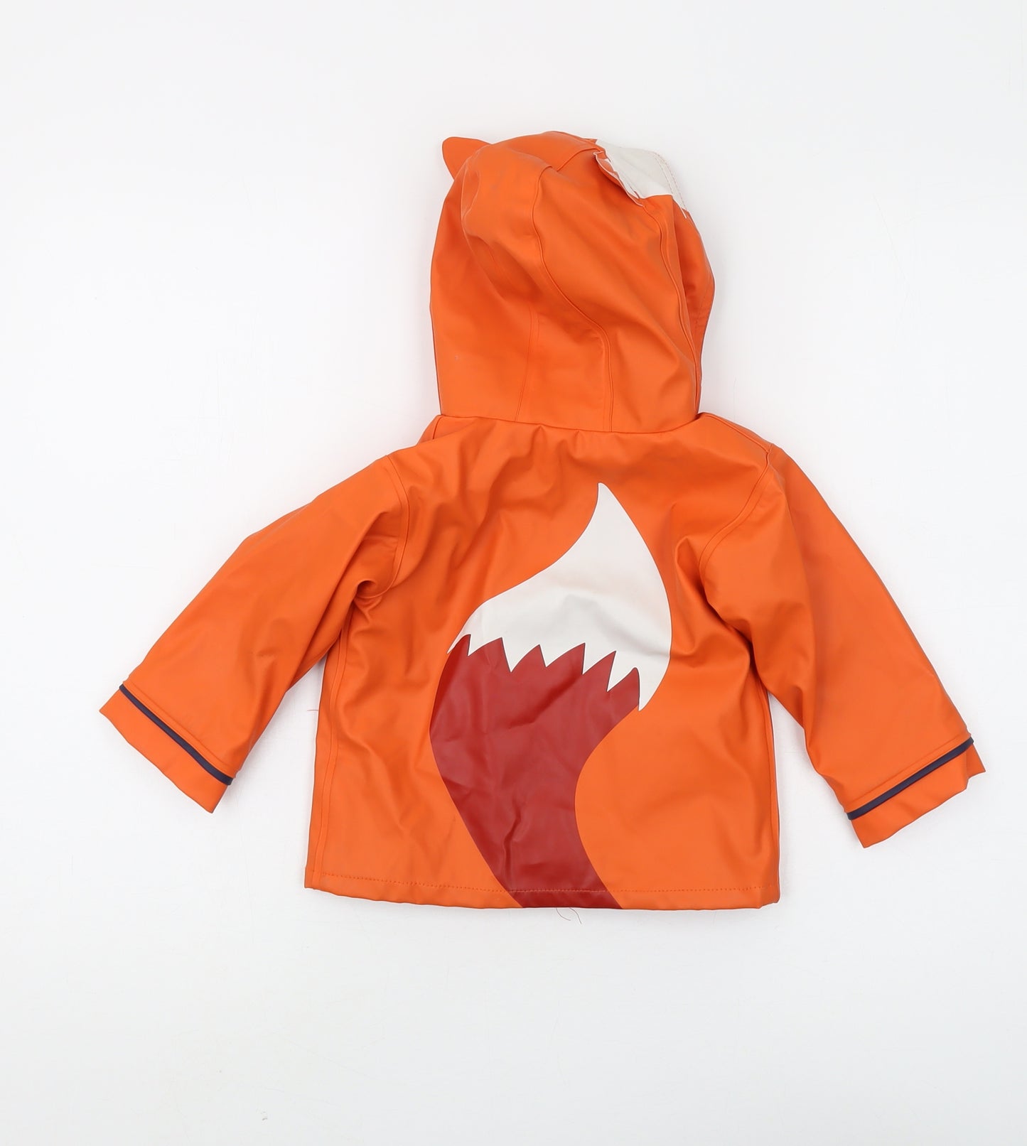 JoJo Maman Bébé Orange Waterproof Fox Rain Coat 12-18 Months