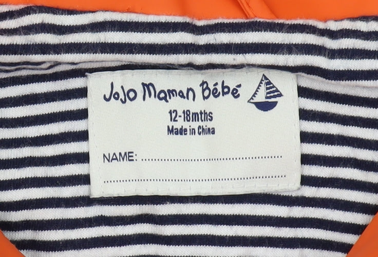 JoJo Maman Bébé Orange Waterproof Fox Rain Coat 12-18 Months