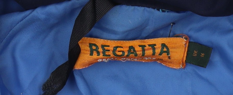 Regatta Women's Blue Waterproof Rain Coat Size 16