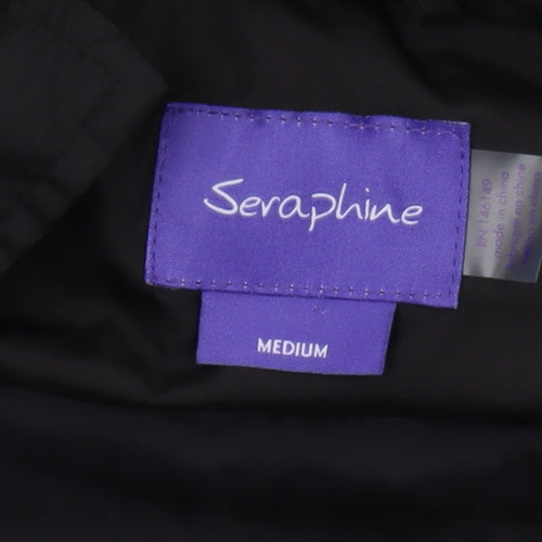 Seraphine Women's Black Medium Puffer Jacket Sleeveless