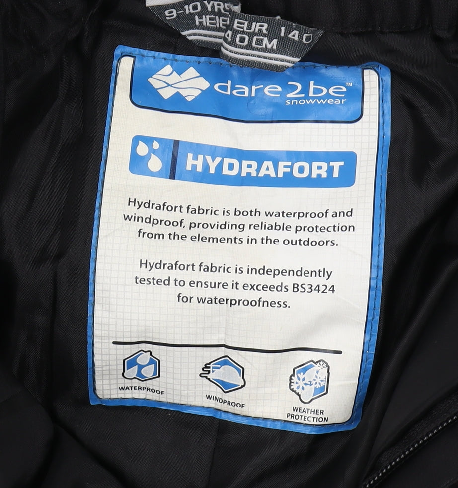 Dare 2b Boys Black Snow Pants, 9-10 Years, Waterproof