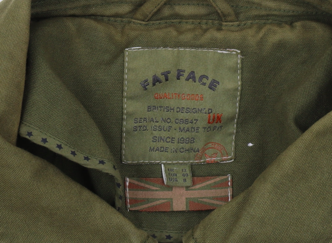 Fat Face Women's Green Military Jacket Size 12