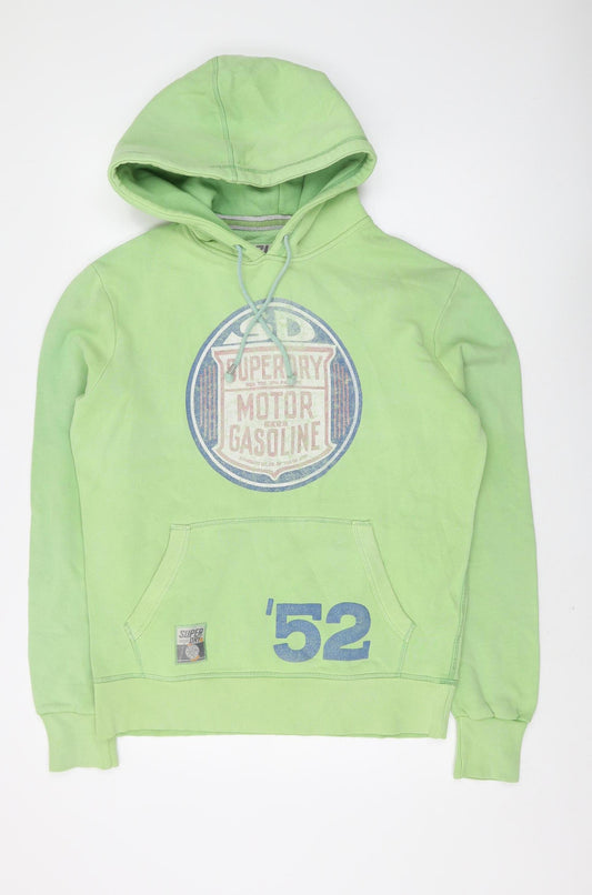 Superdry Men’s Green Pullover Hoodie, Size M