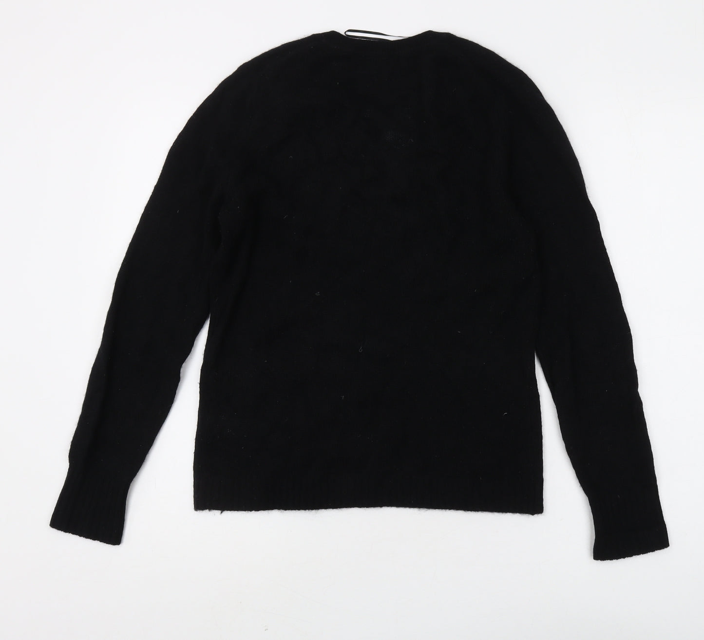 The White Company Women's Black Cashmere Pullover Jumper