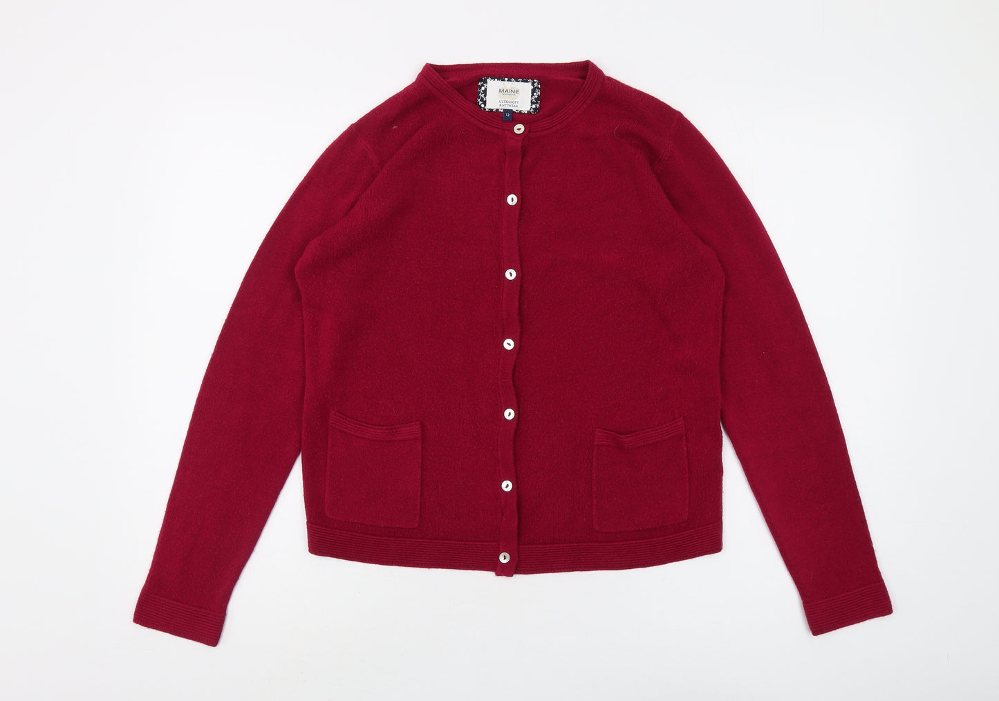 Maine New England Women's Red Cardigan Size 12