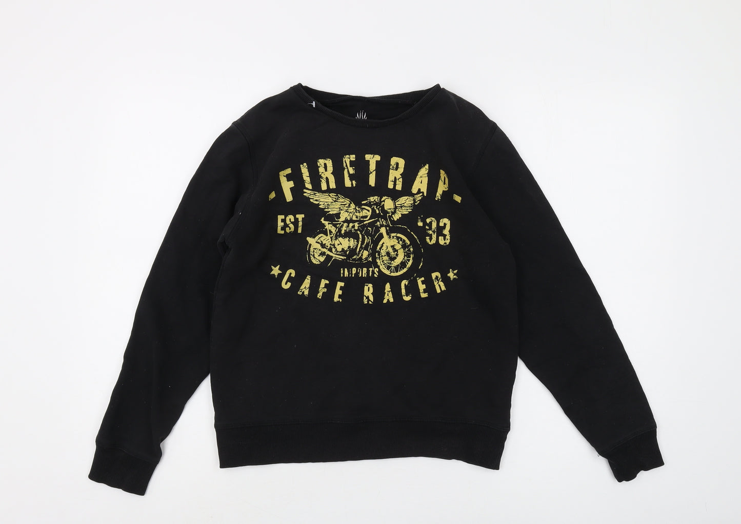 Firetrap Boys Black Graphic Pullover Sweatshirt Size 13