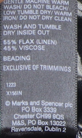 Marks and Spencer Black Geometric Slip Dress, Size 22