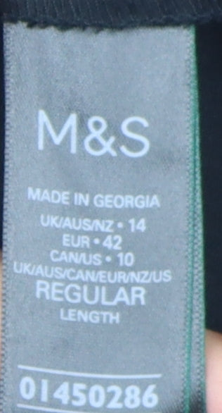 Marks & Spencer Women's Black Midi Fit & Flare Dress