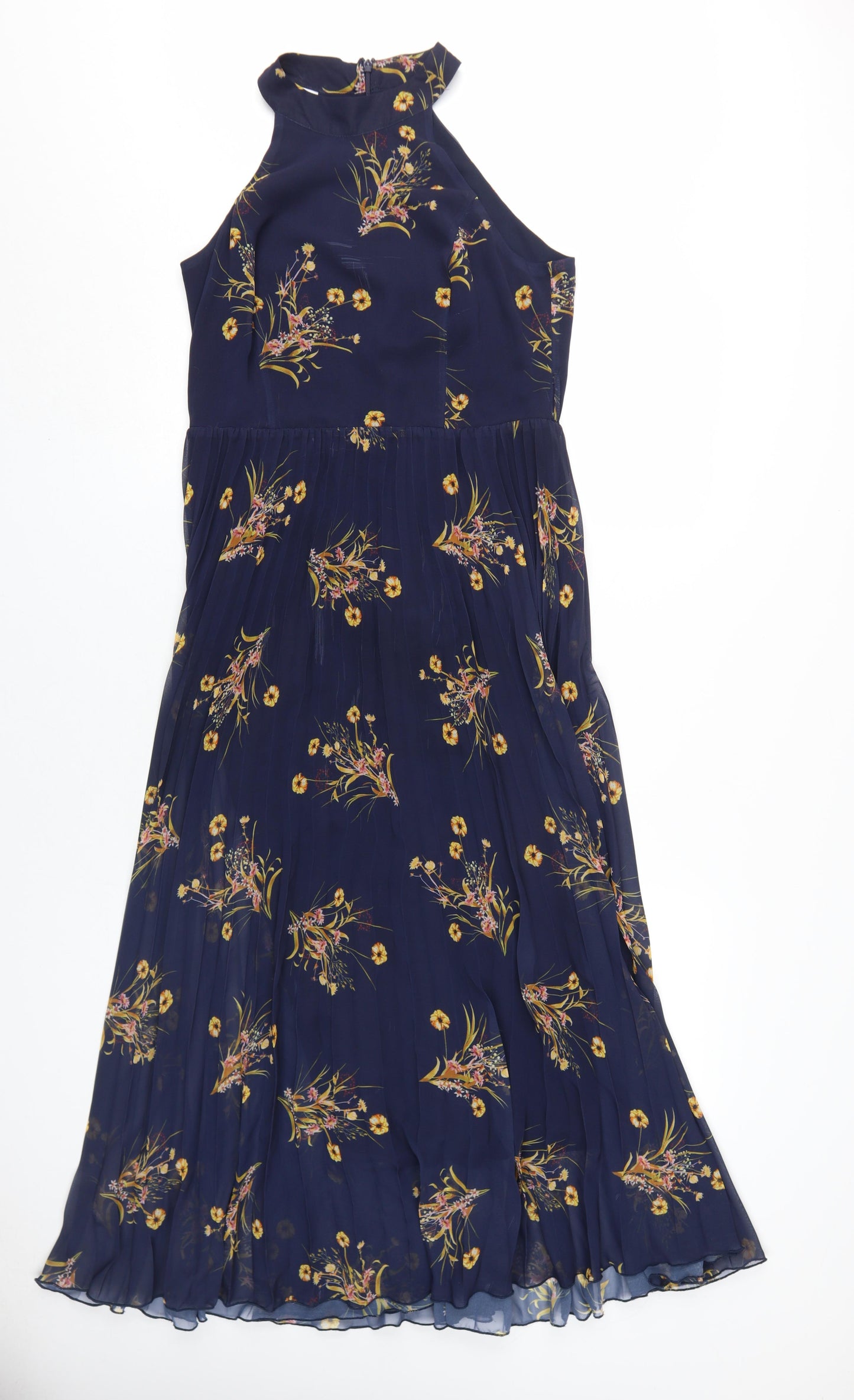 Stylecheat Women's Blue Floral Midi A-Line Dress