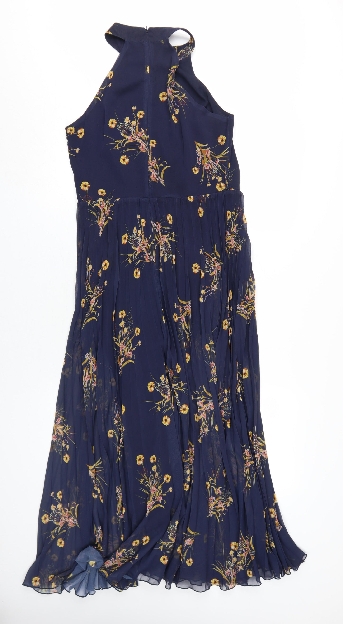Stylecheat Women's Blue Floral Midi A-Line Dress