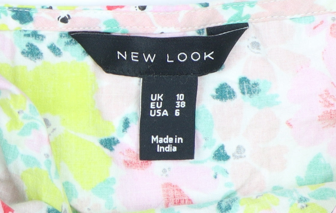 New Look Women's Floral A-Line Midi Dress Size 10