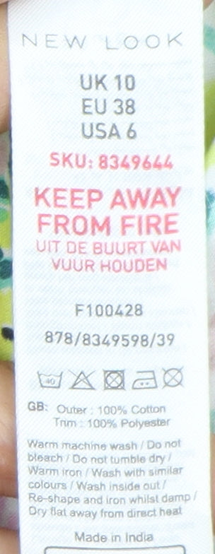 New Look Women's Floral A-Line Midi Dress Size 10