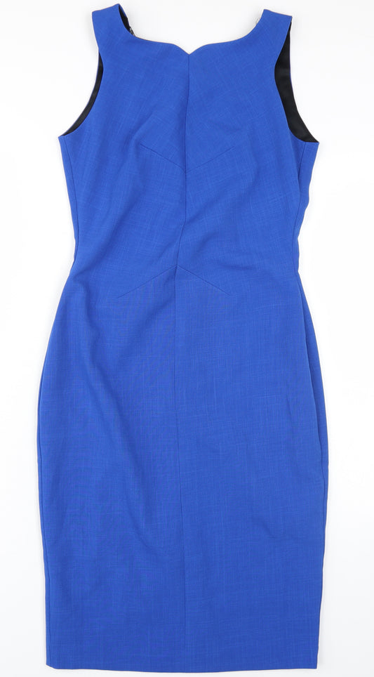 Hybrid Women's Blue Sheath Dress, Size 10