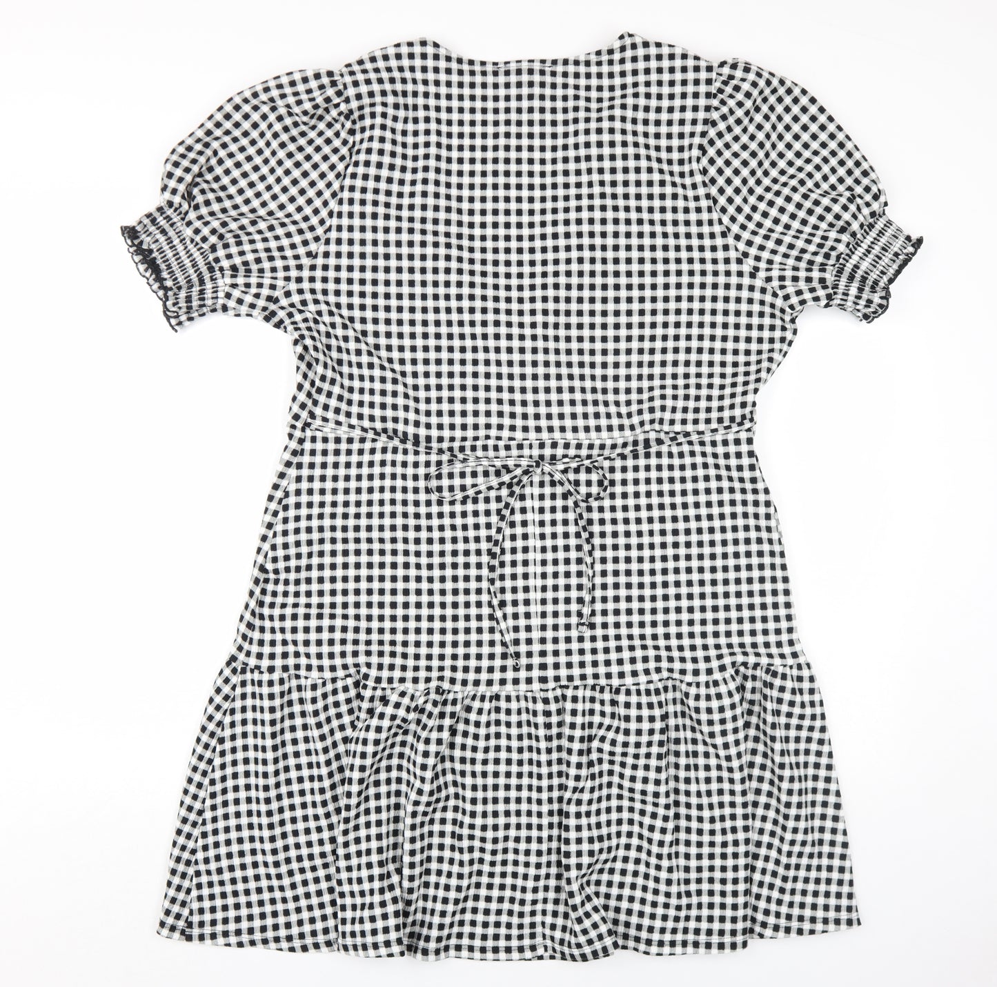 Dorothy Perkins Women’s Black Check Wrap Dress 18