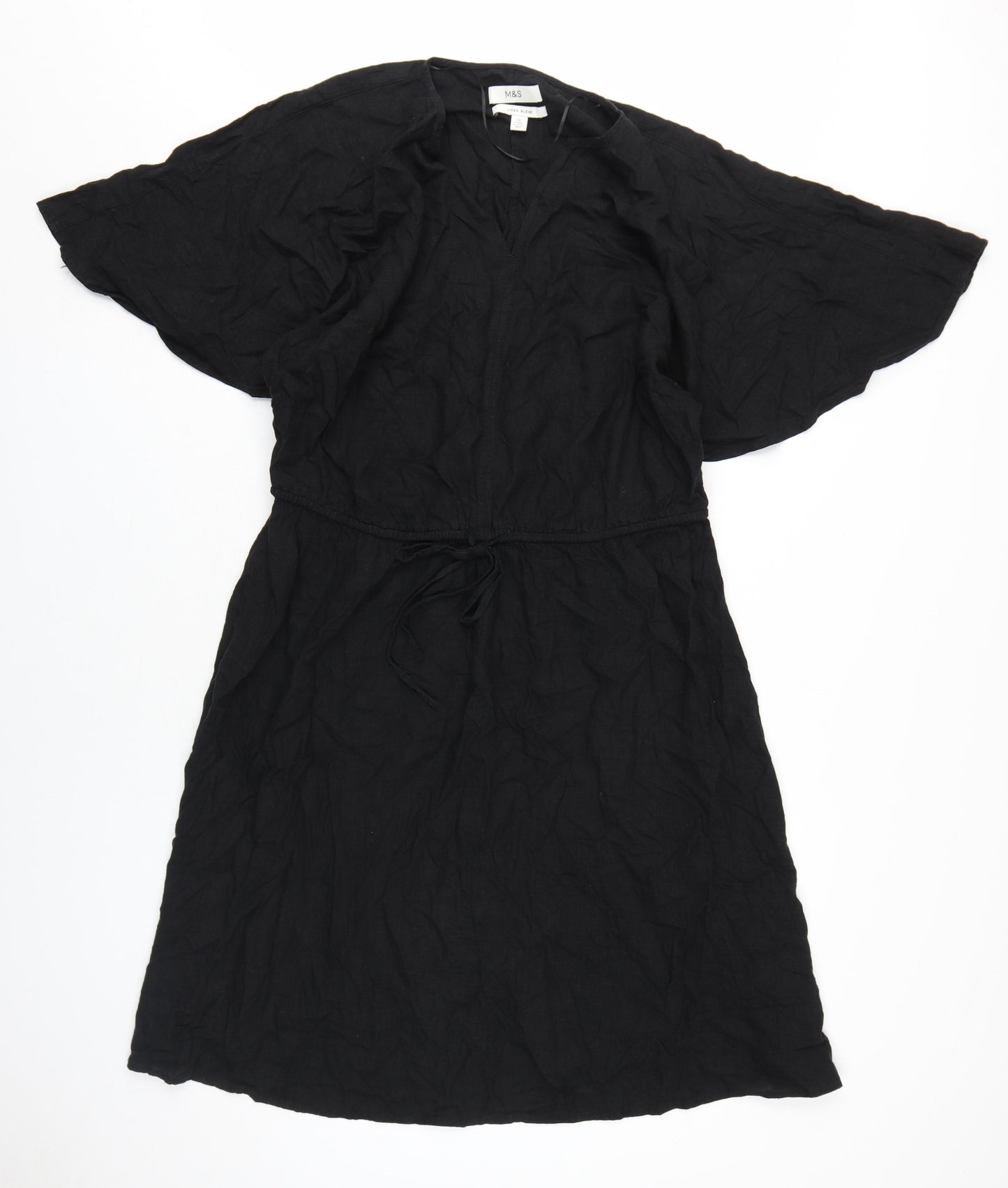 Marks and Spencer Black Kaftan Dress Size 14 Long