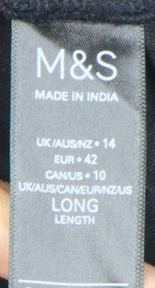 Marks and Spencer Black Kaftan Dress Size 14 Long