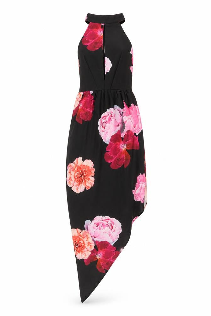 Ginger Fizz Women's Black Floral Size 8 Dress
