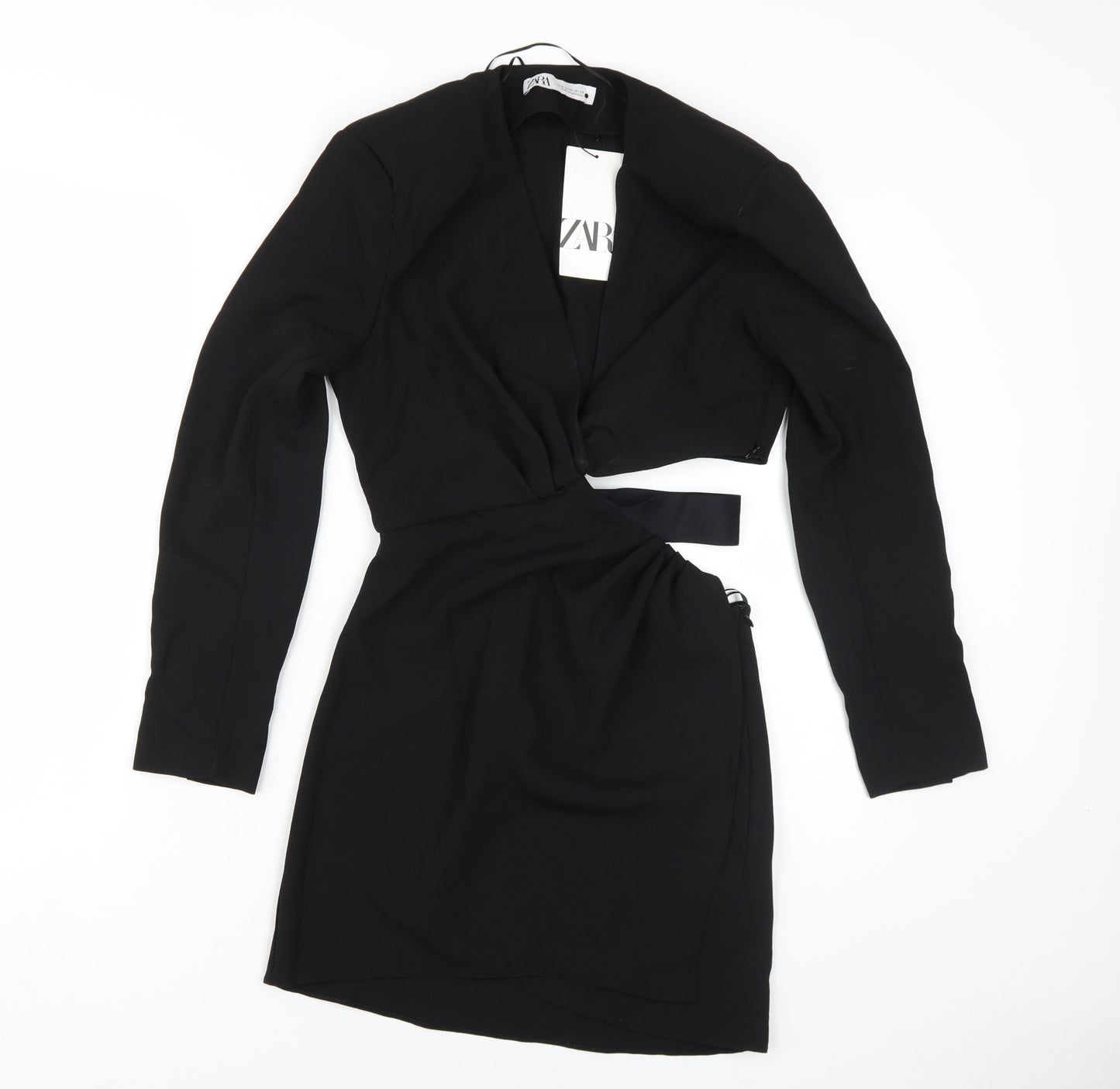 Zara Women's Black Bodycon Party Dress, Size 12