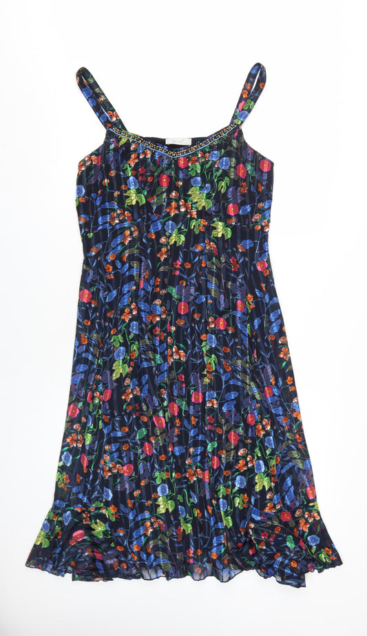 Per Una Women's Floral Slip Dress UK 10 Multicoloured Midi