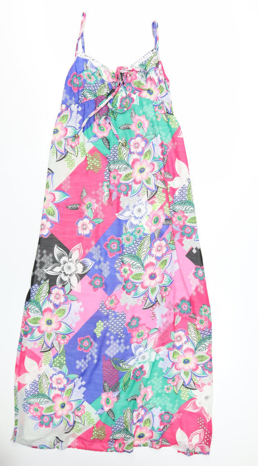 Next Women's Multicoloured Floral Slip Dress, Size 12