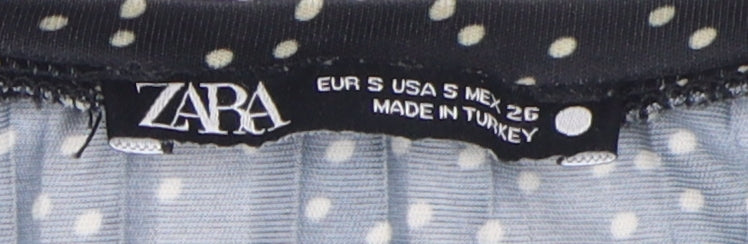 ZARA Women's Black S Polka Dot Dress