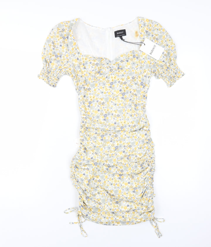Bardot Women's Multicoloured Floral Short Sleeve Dress